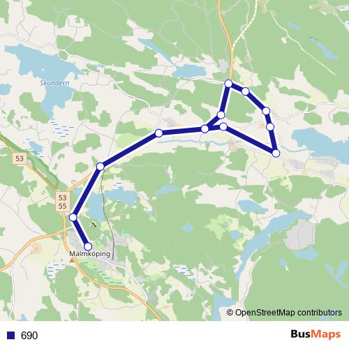 690 bus Line Map