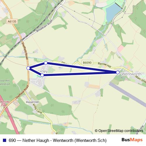 690 bus Line Map