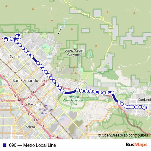 690 bus Line Map
