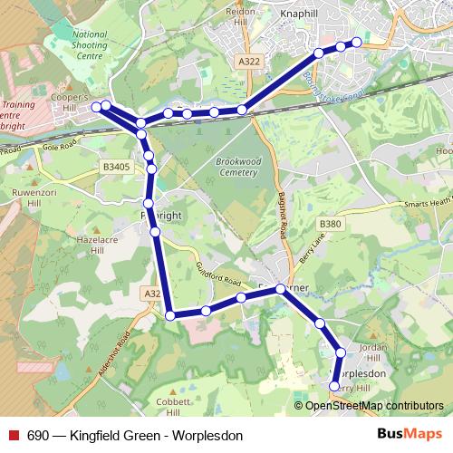 690 bus Line Map
