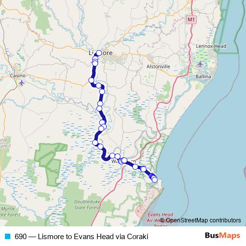 690 bus Line Map