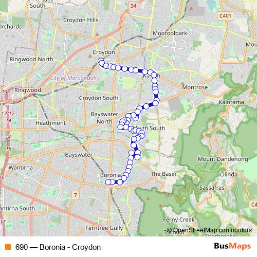 690 bus Line Map