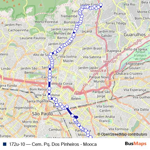 172u-10 bus Line Map