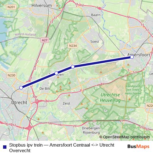 Stopbus ipv trein bus Line Map