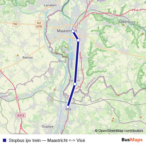 Stopbus ipv trein bus Line Map