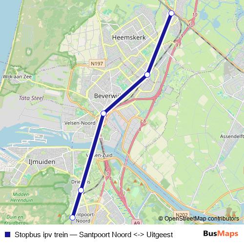 Stopbus ipv trein bus Line Map