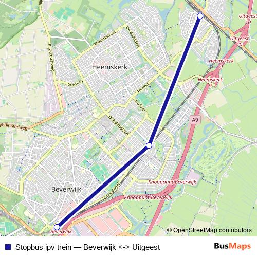 Stopbus ipv trein bus Line Map