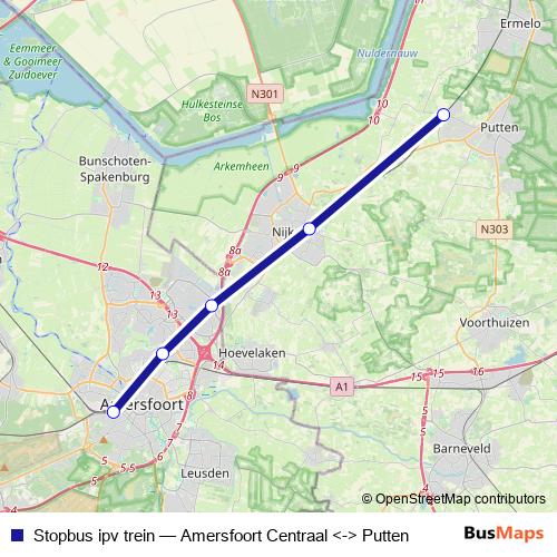 Stopbus ipv trein bus Line Map