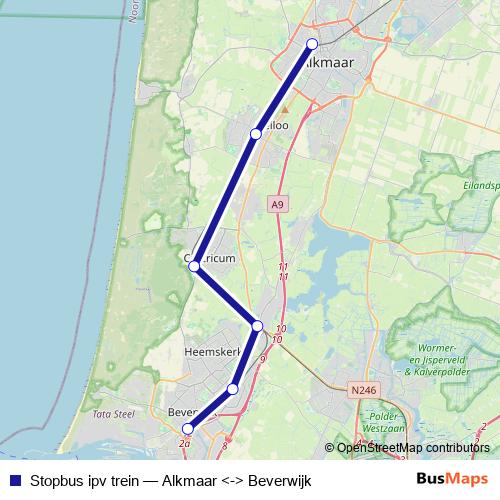 Stopbus ipv trein bus Line Map