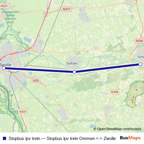 Stopbus ipv trein bus Line Map