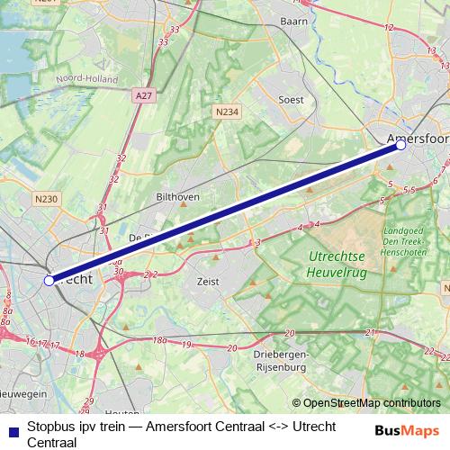 Stopbus ipv trein bus Line Map