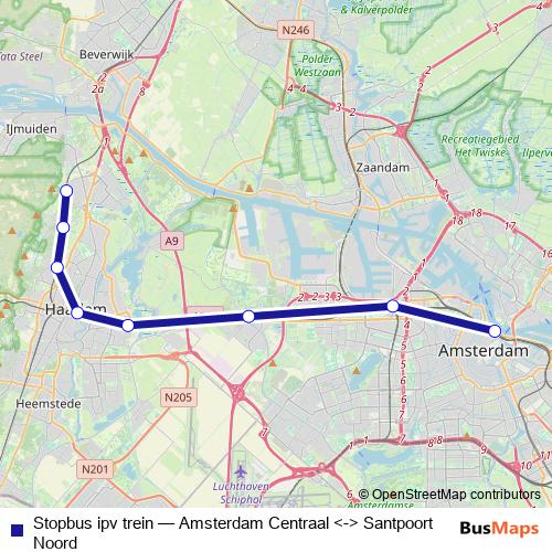 Stopbus ipv trein bus Line Map
