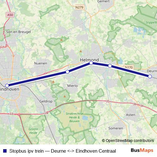 Stopbus ipv trein bus Line Map