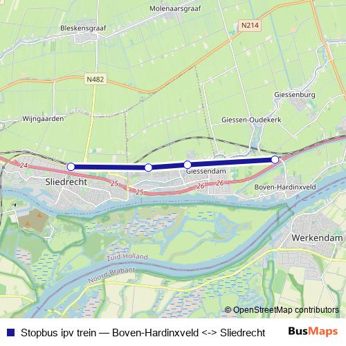 Stopbus ipv trein bus Line Map