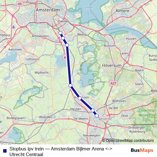 Stopbus ipv trein bus Line Map