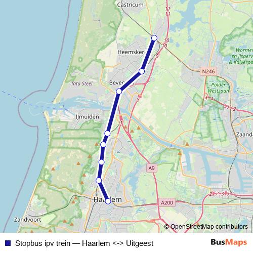 Stopbus ipv trein bus Line Map