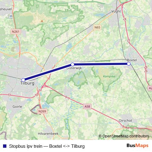 Stopbus ipv trein bus Line Map