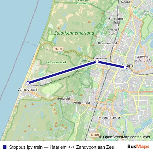Stopbus ipv trein bus Line Map