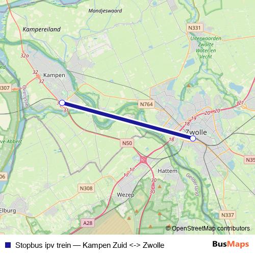 Stopbus ipv trein bus Line Map