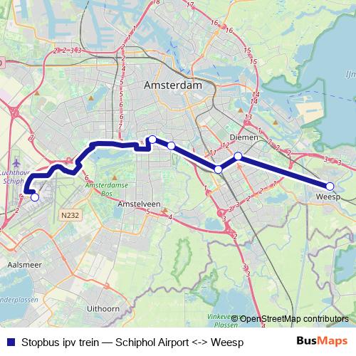 Stopbus ipv trein bus Line Map