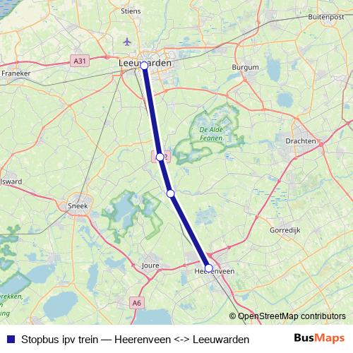 Stopbus ipv trein bus Line Map
