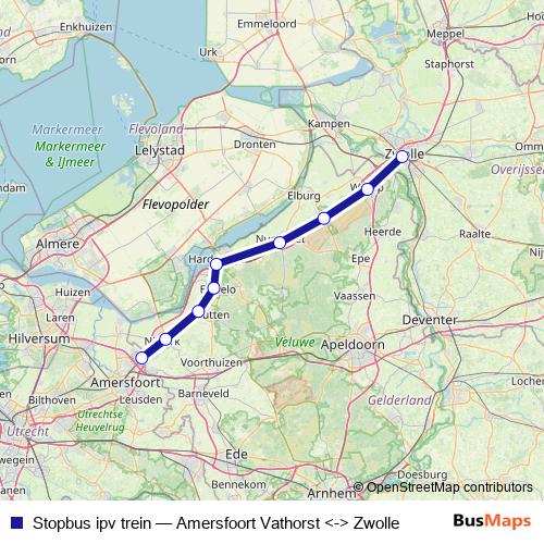 Stopbus ipv trein bus Line Map