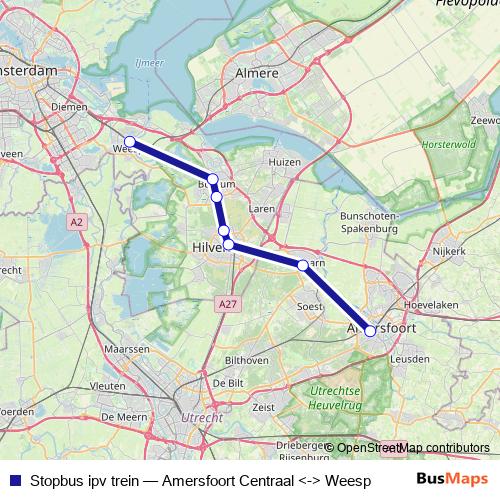 Stopbus ipv trein bus Line Map