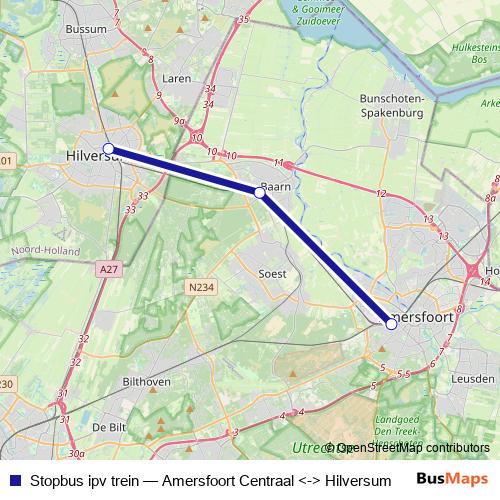 Stopbus ipv trein bus Line Map
