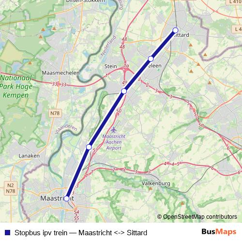 Stopbus ipv trein bus Line Map