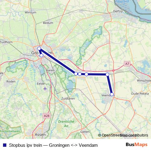 Stopbus ipv trein bus Line Map