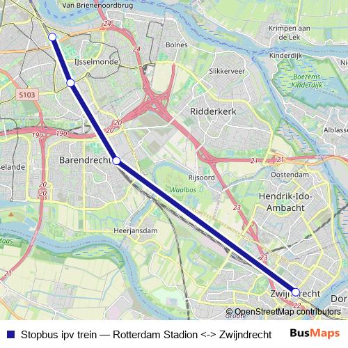 Stopbus ipv trein bus Line Map