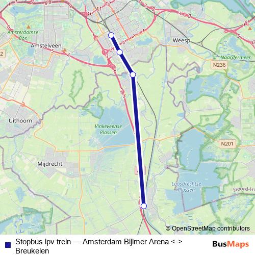 Stopbus ipv trein bus Line Map