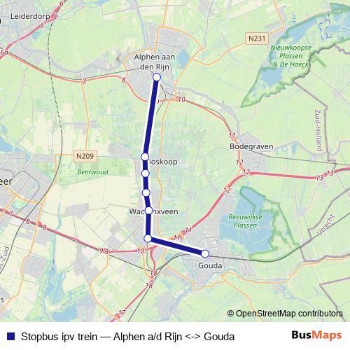 Stopbus ipv trein bus Line Map