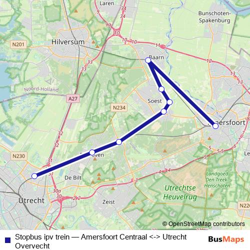 Stopbus ipv trein bus Line Map
