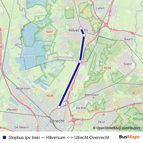 Stopbus ipv trein bus Line Map
