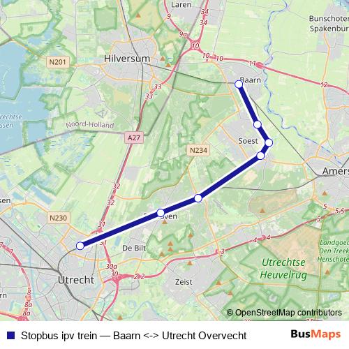 Stopbus ipv trein bus Line Map