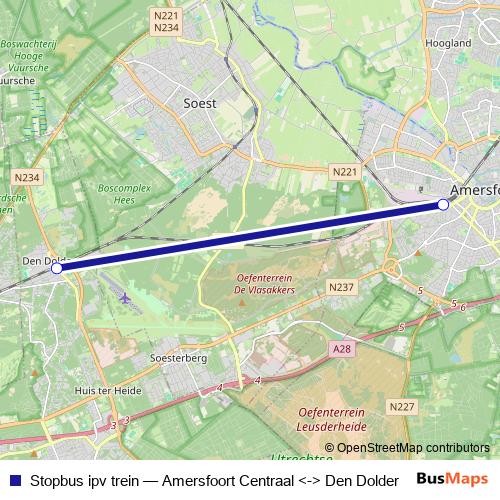 Stopbus ipv trein bus Line Map