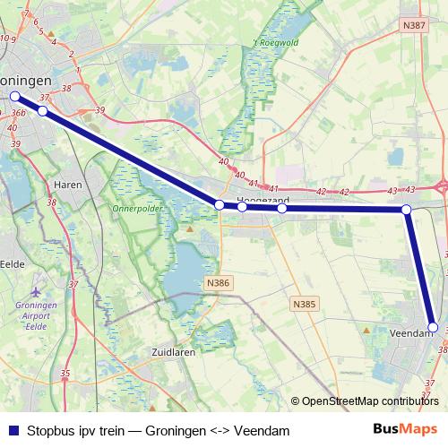 Stopbus ipv trein bus Line Map