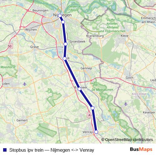 Stopbus ipv trein bus Line Map