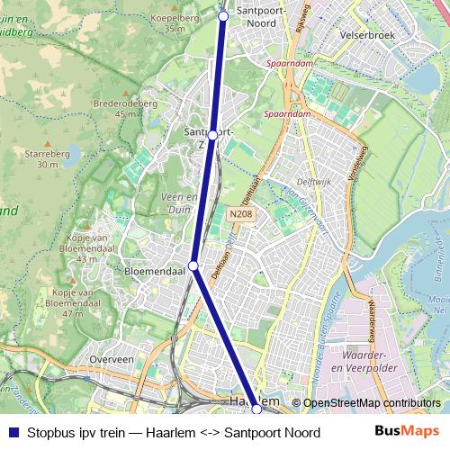 Stopbus ipv trein bus Line Map