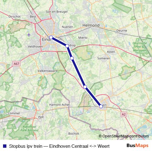 Stopbus ipv trein bus Line Map