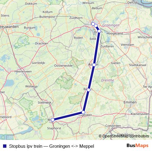 Stopbus ipv trein bus Line Map