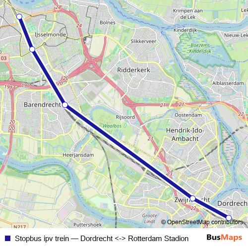 Stopbus ipv trein bus Line Map