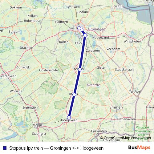 Stopbus ipv trein bus Line Map