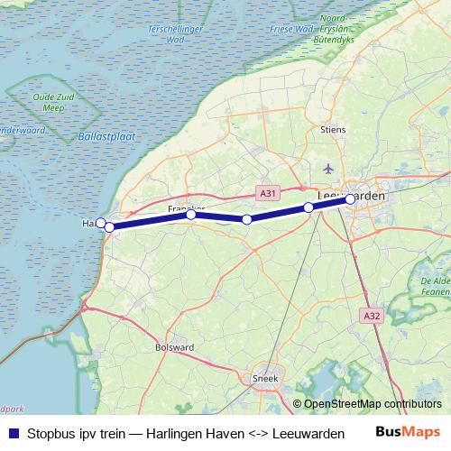 Stopbus ipv trein bus Line Map