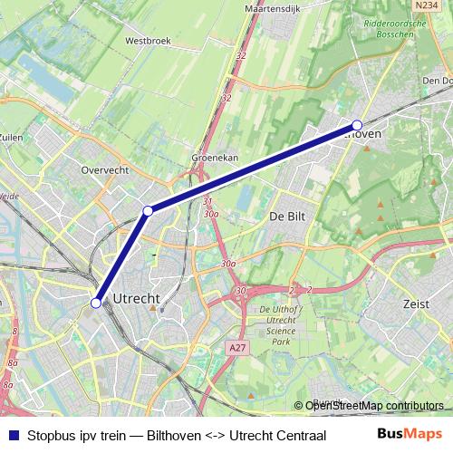 Stopbus ipv trein bus Line Map