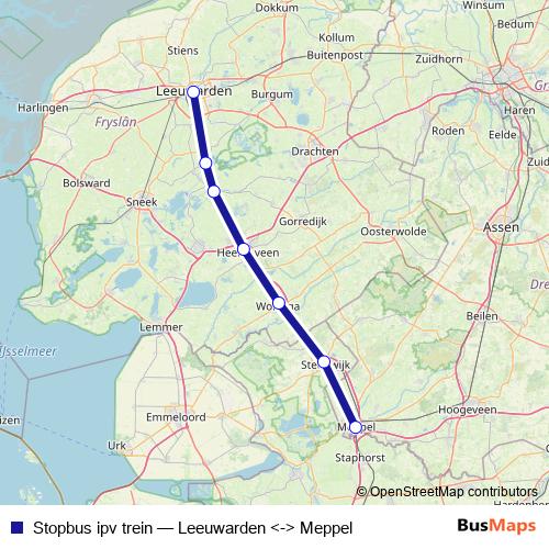 Stopbus ipv trein bus Line Map