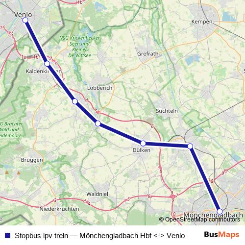 Stopbus ipv trein bus Line Map