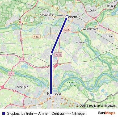 Stopbus ipv trein bus Line Map