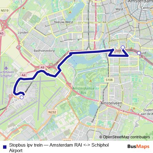 Stopbus ipv trein bus Line Map